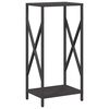 vidaXL Malkų lentyna Juoda 34x25x70 cm &Scaron;altai valcuotas plienas