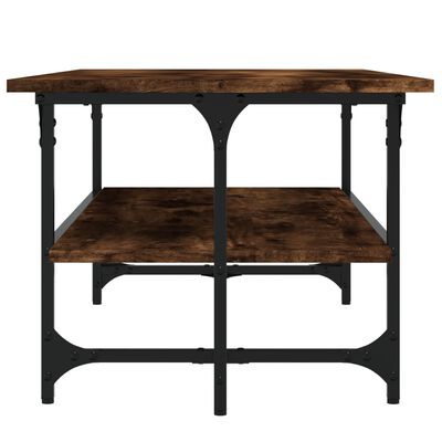 vidaXL Kavos staliukas, dūminio ąžuolo, 100x50x40cm, apdirbta mediena