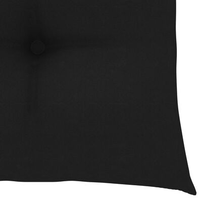 vidaXL Sodo kėdės su juodomis pagalvėlėmis, 8vnt., tikmedžio masyvas