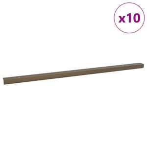 vidaXL Laiptų profiliai 10 pcs Ruda 67 cm Aliuminis