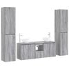 vidaXL Vonios baldų rinkinys 5 vnt. Pilka Sonoma 33 x 34,5 x 160 cm