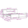 vidaXL Lova su knygų spinta be čiužinio, 180x200cm, pu&scaron;ies masyvas