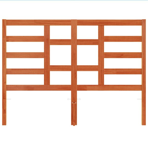 vidaXL Galvūgalis, vaško rudos spalvos, 135cm, pušies medienos masyvas