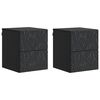 vidaXL Sieninis naktinis staliukas 2 vnt. Juoda 34,5 x 33 x 40 cm