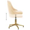 vidaXL Pasukamos valgomojo kėdės, 2vnt., kreminės spalvos, aksomas