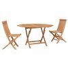 vidaXL Sodo Bistro Rinkinys 3 pcs Ruda Kietas teakwood