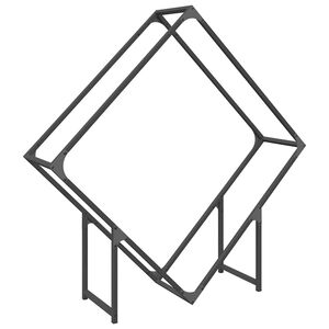 vidaXL Malkų lentyna Juoda 100x25x100 cm &Scaron;altai valcuotas plienas