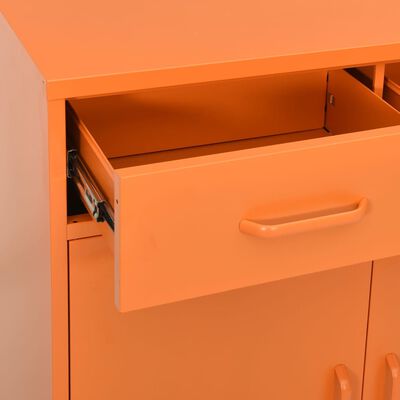 vidaXL Sandėliavimo spintelė, oranžinė, 80x35x101,5cm, plienas