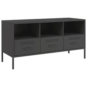 vidaXL Televizoriaus spintelė, juoda, 100,5x39x50,5cm, plienas