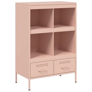 vidaXL Komoda, rožinės spalvos, 68x39x101,5cm, plienas