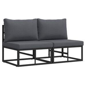 vidaXL 2 vnt. Lauko Baldai metalas Juoda ir Antracitas