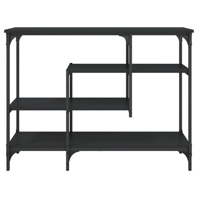 vidaXL Konsolinis staliukas su lentynomis, juodos spalvos, 100x35x75cm