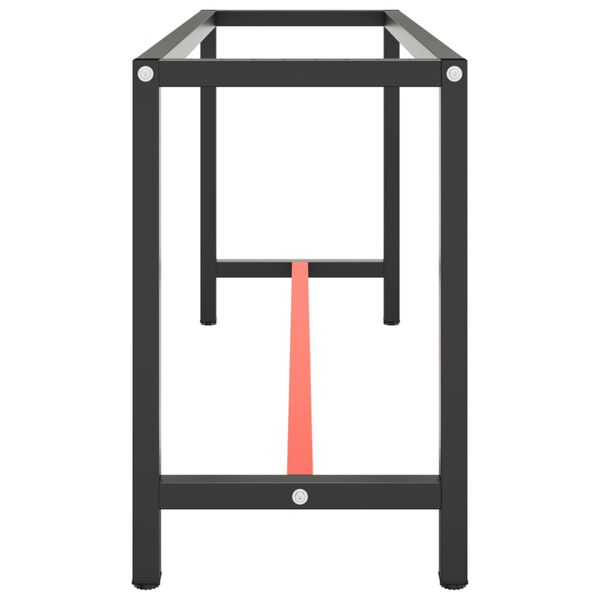 vidaXL Darbastalio rėmas, juodas ir raudonas, 170x50x79cm, metalas