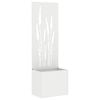 vidaXL Sodo privatumo ekranas &bdquo;Fretwork&ldquo; Balta 50 x 150 cm