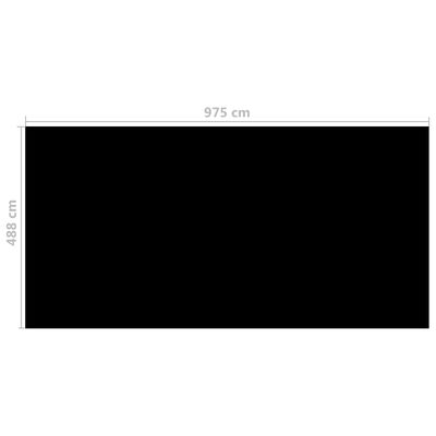 vidaXL Baseino uždangalas, juodos spalvos, 975x488cm, PE