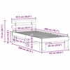 vidaXL Lovos rėmas Balta 90 x 200 cm Kietos pu&scaron;ies mediena