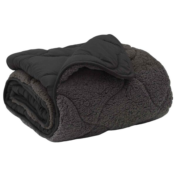 vidaXL Žiemos antklodė Tik&scaron;tas Antracitas 135 x 200 cm