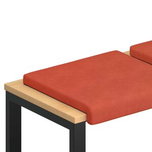 vidaXL Suoliuko pagalvė 2 vnt. mančester Raudona oranžinė Gylis 35 cm