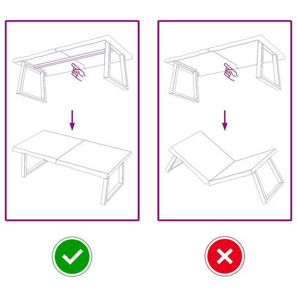 vidaXL Stalvir&scaron;is, tamsiai rudas, 120x50x(2-6) cm, ąžuolo masyvas
