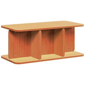 vidaXL Kavos staliukas Va&scaron;ko ruda 80 x 39,5 x 33,5 cm Pu&scaron;ies masyvas