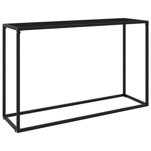 vidaXL Konsolinis staliukas, juodas, 120x35x75cm, grūdintas stiklas