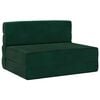 vidaXL Sulankstomas Sofas-Lova Tamsiai žalia 190 x 100 x 15 cm Aksomas