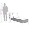 vidaXL Saulės gultas su pagalvėlėmis, smėlio spalvos, poliratanas