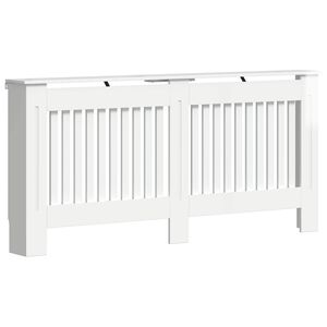 vidaXL Radiatoriaus dangtis Itin blizgi balta 172 x 19 x 81,5 cm