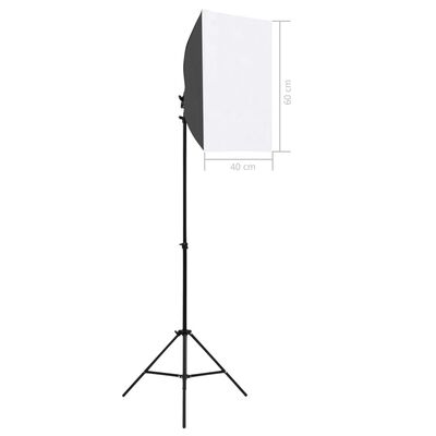 vidaXL Fotostudijos komplektas su fonais, šviestuvais ir skėčiais