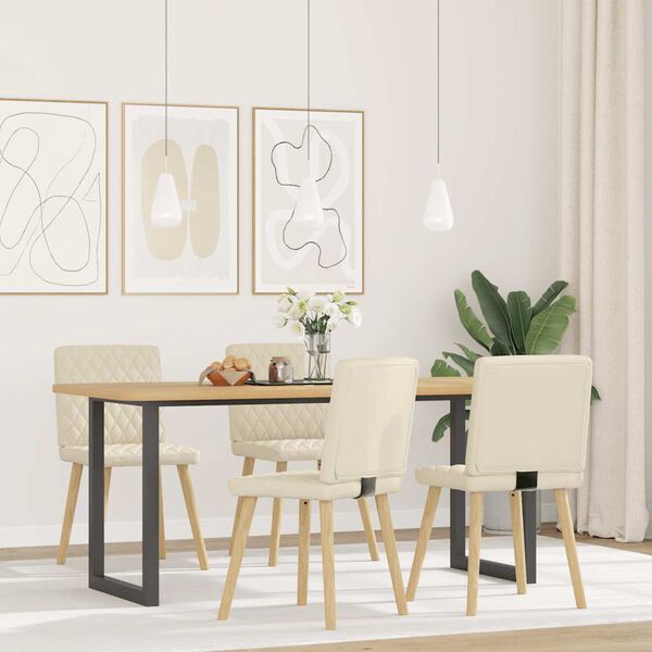 vidaXL Valgomojo kėdės, 4vnt., linas