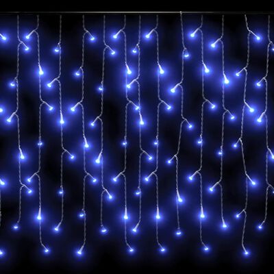 vidaXL LED girlianda varvekliai, 10m, 400 mėlynų LED, 8 funkcijos