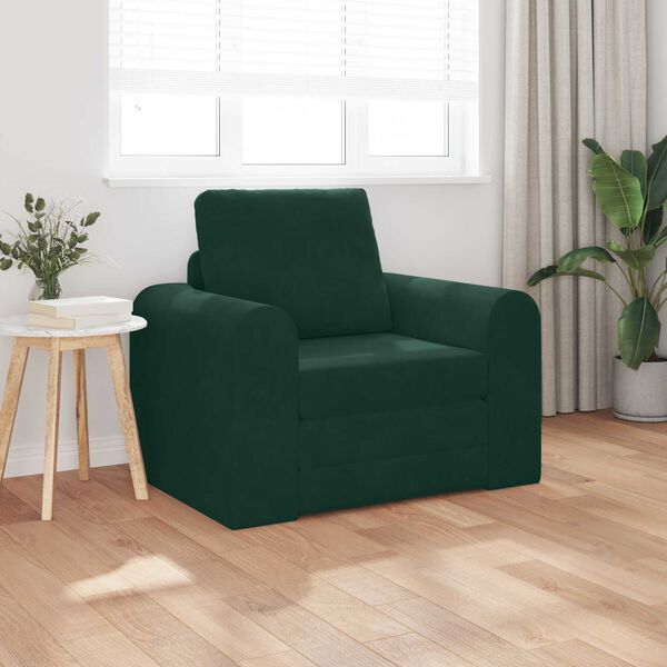 vidaXL Sofa lova Tamsiai žalia 98 x 71 x 83 cm Aksomas