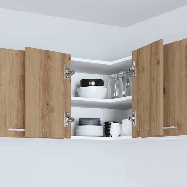 vidaXL Pakabinama spintelė su saugykla Amatininkų ąžuolas ir baltas