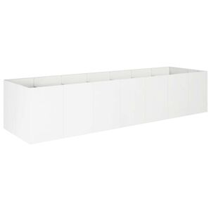 vidaXL Sodo vazonas Balta 280 x 80 x 60 cm &Scaron;altai valcuotas plienas