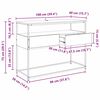 vidaXL Konsolinis stalas su stalčių Senovinis medis 100 x 40 x 75 cm