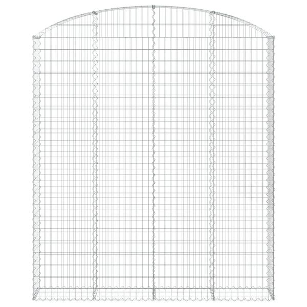 vidaXL Išlenktas gabiono krepšys, 200x30x220/240 cm, geležis