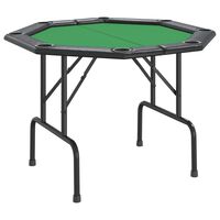 vidaXL Sulankstomas pokerio stalas, žalias, 108x108x75cm, 8 žaidėjai