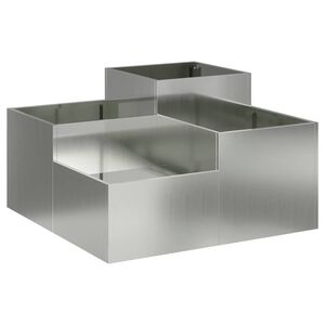 vidaXL Sodo vazonas Sidabro 80 x 80 x 48 cm Galvanizuotas plienas