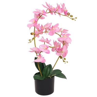 vidaXL Dirbtinė orchidėja su vazonu, 65 cm, rožinė