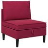 vidaXL Vidurinė sofa su saugykla Vyno raudona Aksomas