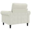 vidaXL Krėslas, kreminės spalvos, 60cm, aksomas