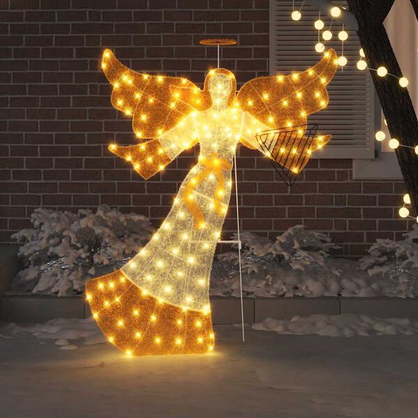 vidaXL Ap&scaron;viestas kampas &Scaron;ilta balta 116 x 29 x 158.5 cm Poliesteris