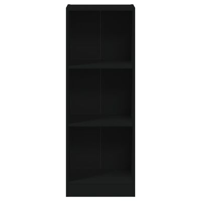 vidaXL Spintelė knygoms, 3 aukštų, juoda, 40x24x109cm, mediena
