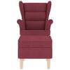 vidaXL Supama kėdė su pakoja, raudonojo vyno spalvos, audinys