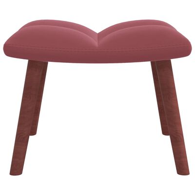 vidaXL Poilsio kėdė su pakoja, rožinės spalvos, aksomas