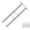 vidaXL Langų saugos grotelės su 2 skersiniais 3 vnt. 430-740 mm