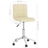 vidaXL Pasukama valgomojo kėdė, kreminės spalvos, audinys (334439)