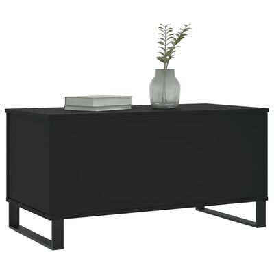 vidaXL Kavos staliukas, juodos spalvos, 90x44,5x45cm, apdirbta mediena