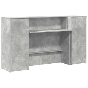 vidaXL Registratūra, betono pilkas, 180x50x103,5 cm, apdirbta mediena