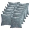 vidaXL Pagalvėlės užvalkalas 12 pcs HEERLEN &Scaron;viesiai mėlyna 40 x 40 cm
